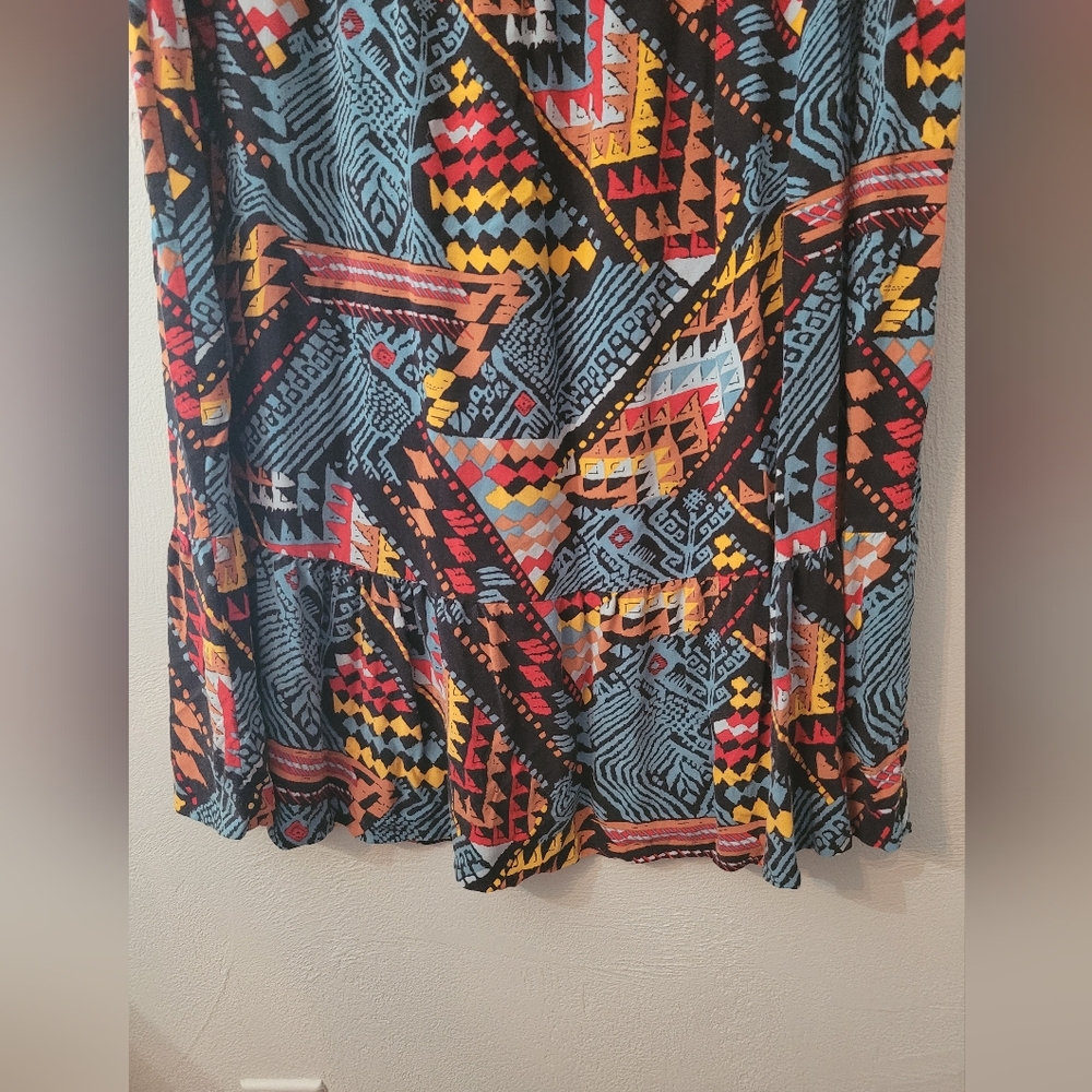 Notations Petite Unique Colorful Pattern Skirt Si… - image 2